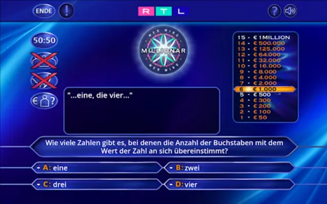 Wer wird Millionär? Training android App screenshot 0