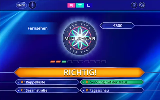 Wer wird Millionär? Training android App screenshot 4